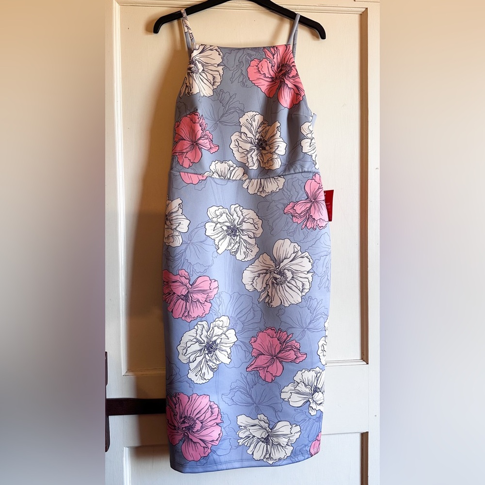 ASOS Floral Sleeveless Dress - Gray and Pink